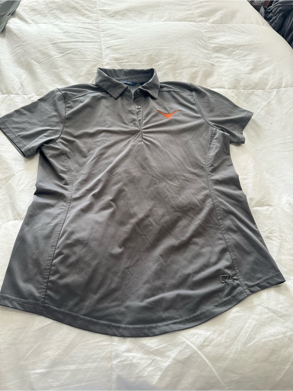 Cutter & Buck Gray Polo with TEXAS LONGHORNS Logo